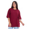 Oversized T-shirt Dark Red